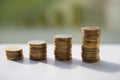 Stack of coins, polish zloty Royalty Free Stock Photo