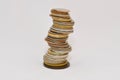 A Stack of Coins of various origins Royalty Free Stock Photo