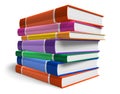 Stack of color books Royalty Free Stock Photo