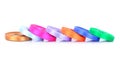 Stack of color ribbons, isolated Royalty Free Stock Photo