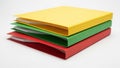 Stack of colored binders isolated on white background Royalty Free Stock Photo