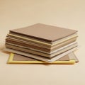 A stack of colored cardboard sheets Royalty Free Stock Photo