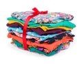 Stack of colored clothes