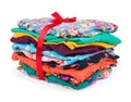Stack of colored clothes Royalty Free Stock Photo