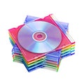 A stack of colored discs Royalty Free Stock Photo