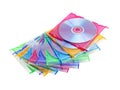 A stack of colored discs Royalty Free Stock Photo