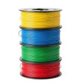 Stack of colored filaments Royalty Free Stock Photo