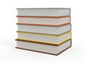 Stack of colored hardcover books Royalty Free Stock Photo