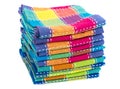 Stack of colored kitchen towels in box Royalty Free Stock Photo