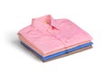 Stack of colored men's shirts Royalty Free Stock Photo