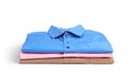 Stack of colored men's shirts Royalty Free Stock Photo