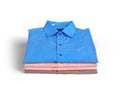Stack of colored men's shirts Royalty Free Stock Photo
