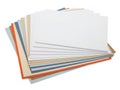Stack of colored paper sheets isolated on white background Royalty Free Stock Photo