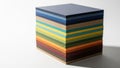 Stack of colored paper sheets isolated on white background Royalty Free Stock Photo