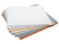 Stack of colored paper sheets isolated on white background Royalty Free Stock Photo
