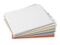 Stack of colored paper sheets isolated on white background Royalty Free Stock Photo