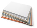Stack of colored paper sheets isolated on white background Royalty Free Stock Photo