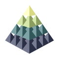 Stack of colored pyramids that makes another pyramid Royalty Free Stock Photo