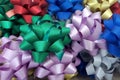 A stack of colored ribbons.