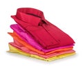 Stack of colored shirt Royalty Free Stock Photo