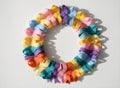 Stack of colorful awareness ribbons arranged in a perfect circle Royalty Free Stock Photo