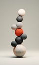 A stack of balls as an abstract artistic background