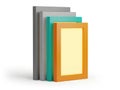 Stack of colorful binders isolated on white background Royalty Free Stock Photo