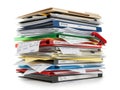 Stack of colorful binders Royalty Free Stock Photo