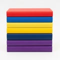 Stack of colorful blocks Royalty Free Stock Photo