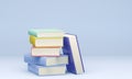 Stack of colorful books, 3d render Royalty Free Stock Photo