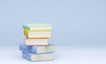 Stack of colorful books, 3d render Royalty Free Stock Photo