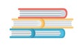 Stack of Colorful Books Education Icon, vector design Generative AI Royalty Free Stock Photo