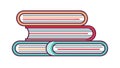 Stack of Colorful Books Education Knowledge Library, vector design Generative AI Royalty Free Stock Photo