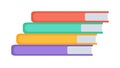 Stack of Colorful Books, Education & Learning Symbol, vector design Generative AI Royalty Free Stock Photo