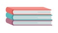 Stack of Colorful Books, Flat Design Education Vector, vector design Generative AI Royalty Free Stock Photo