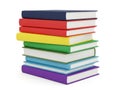 Stack of colorful books isolated on white background Royalty Free Stock Photo