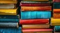 A stack of colorful books perfect for educational or library concepts Royalty Free Stock Photo