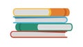 Stack of Colorful Books Vector Illustration, vector design Generative AI Royalty Free Stock Photo