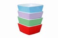 Stack of colorful bowls Royalty Free Stock Photo