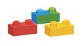 Stack of colorful building blocks for children\'s creative play, vector design Generative AI Royalty Free Stock Photo