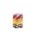 Stack of Colorful Casino Chips Watercolor Illustration A close up image of a stack of colorful casino chips perfect for game Royalty Free Stock Photo