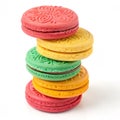 Stack of colorful cookies Royalty Free Stock Photo