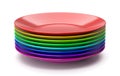 Stack of Colorful Dishes Royalty Free Stock Photo