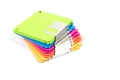 stack of colorful diskettes isolate on white background Royalty Free Stock Photo