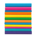 A stack of colorful foam blocks on a white background Royalty Free Stock Photo