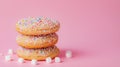 Stack of Colorful Funfetti Cookies with Sprinkles Royalty Free Stock Photo