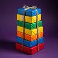 Stack of Colorful Gift Boxes Royalty Free Stock Photo