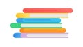 Stack of Colorful Horizontal Bars or Books, vector design Generative AI Royalty Free Stock Photo