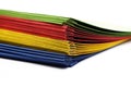 Stack of colorful loose-leaf binders Royalty Free Stock Photo