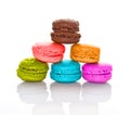 Stack of colorful macarons